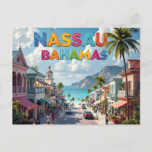 Cartão Postal Nassau (Frente)