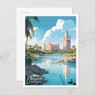 Cartão Postal Nassau Bahamas - Viagem