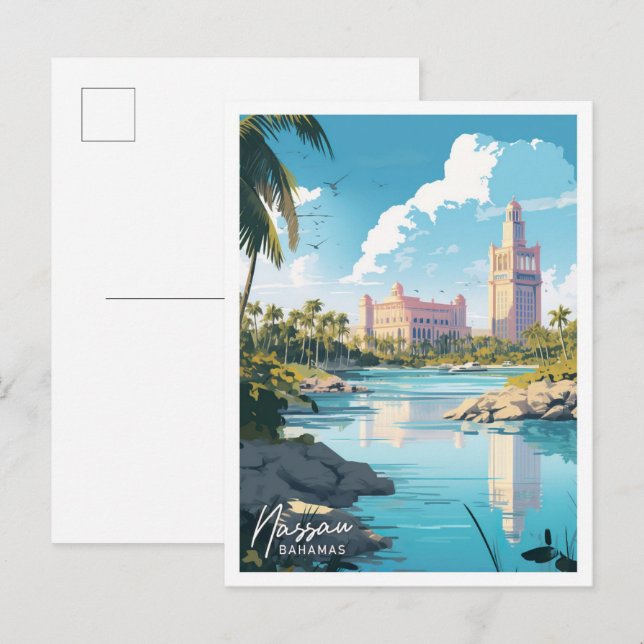 Cartão Postal Nassau Bahamas - Viagem (Frente/Verso)