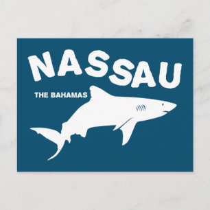 Cartão Postal Nassau - Camisa-T de mergulho de tubarão das Baham