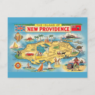 Cartão Postal Nassau colorido Bahamas