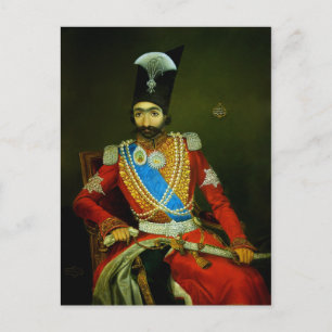 Cartão Postal Nasser al-Din Shah Qajar, Xá da Pérsia