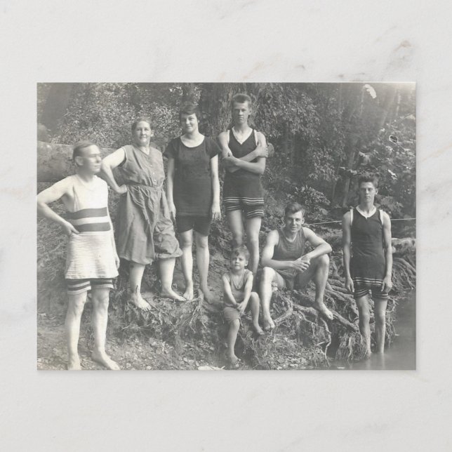 Cartão Postal Natação Vintage (Frente)