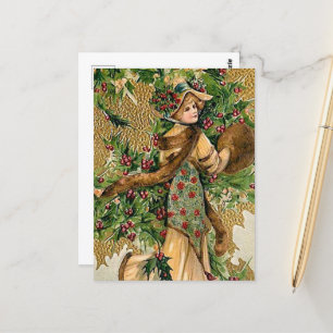 Cartão Postal natais vintages festivos