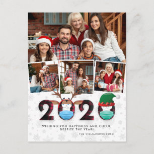 Cartão Postal Natal 2020   Rostos Engraçados & Tartan 4 Foto