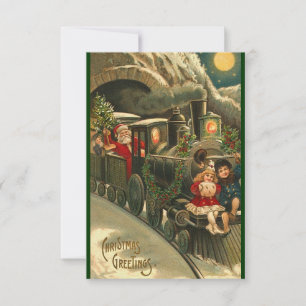 Cartão Postal Natal Antigo Santa Express