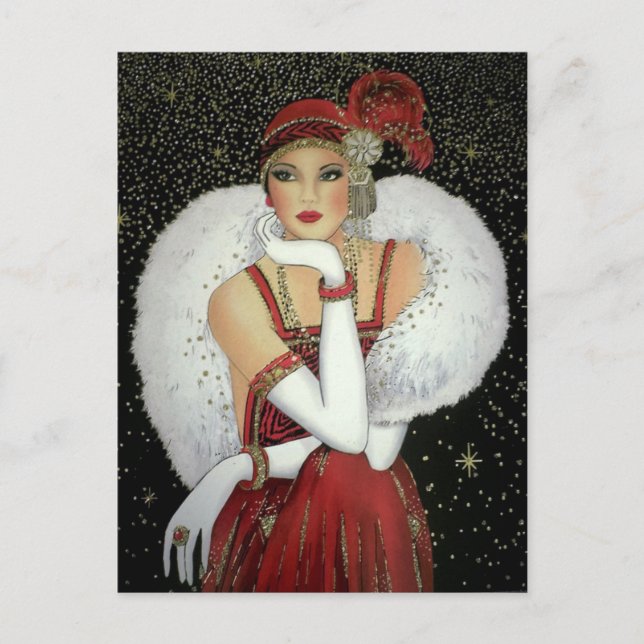 Cartão postal - Natal Art Déco (Frente)