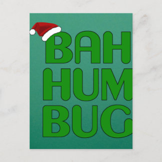 Cartão Postal Natal Bah Humbug Shirt Art-Xmas Papais noeis de Hu
