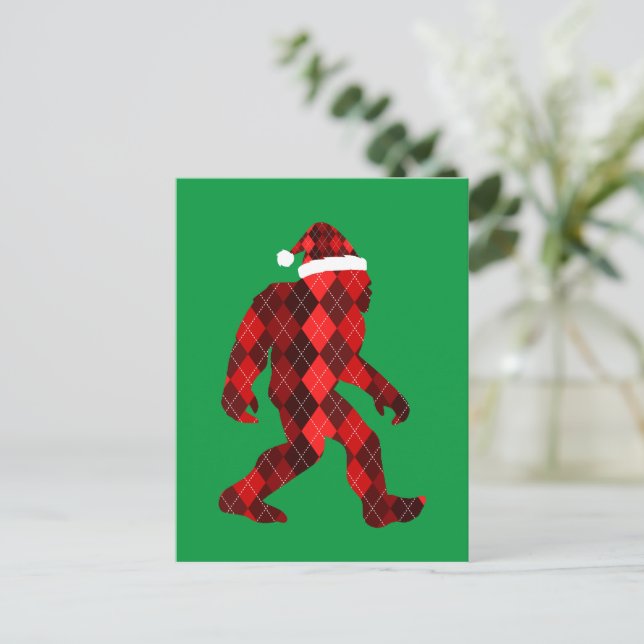 Cartão Postal Natal Bigfoot - Natal Engraçado (Em pé/Frente)
