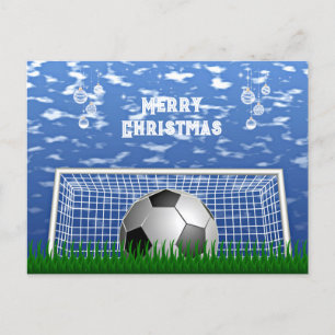 Cartão Postal Natal - .Bola e rede de futebol,