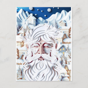 CARTÃO POSTAL NATAL BRANCO