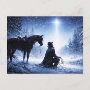 Cartão Postal Natal Country Western Cowboy