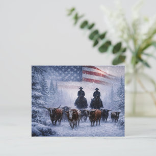 Cartão Postal Natal Country Western Cowboy