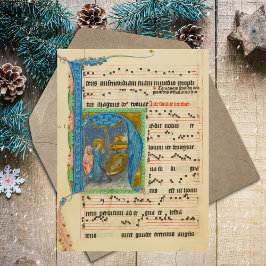 Cartão Postal Natal Cristão Natividade Gregoriana Medieval