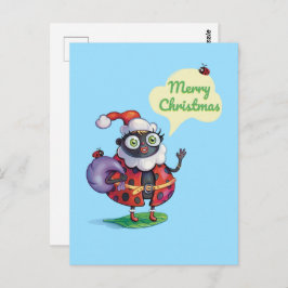 Cartão Postal Natal da Ladybug