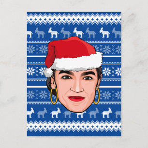 Cartão Postal Natal de Alexandria Ocasio-Cortez (AOC)