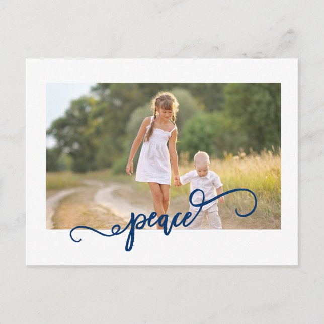 Cartão Postal Natal de paz marinho (Frente)