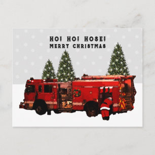 Cartão Postal Natal do bombeiro