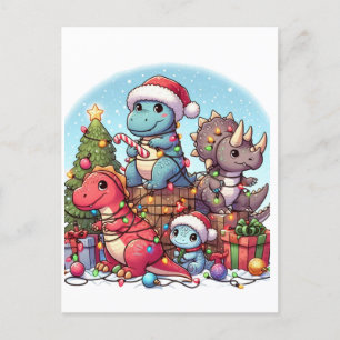 Cartão Postal Natal dos dinossauros , 