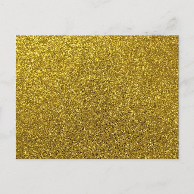 Cartão Postal Natal Dourado Elegante (Frente)