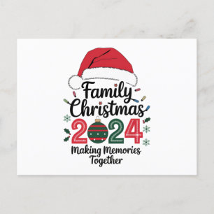 Cartão Postal Natal em Família 2024 Criando Memórias Juntos