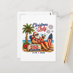 Cartão Postal Natal em Julho 250 Anos de Praia da Liberdade Papa