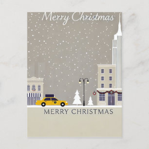 Cartão Postal Natal em Nova York   Estátua Icônica da Grande Maç