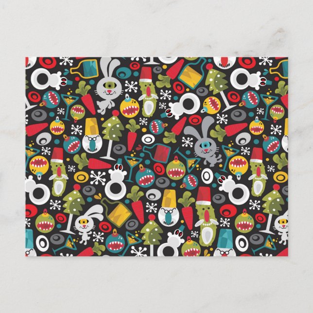 Cartão Postal Natal feio e Feliz ano novo (Frente)