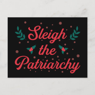 Cartão Postal Natal Feminista Derrubar o Patriarcado