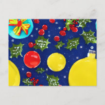 Natal Festivo com Azevinho e Enfeites