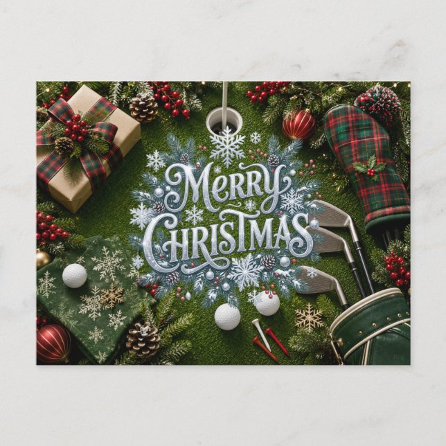 Cartão Postal Natal Golfe Férias (Frente)