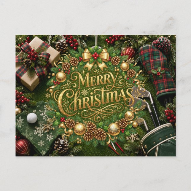 Cartão Postal Natal Golfe Férias (Frente)