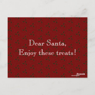 Cartão Postal Natal Holly