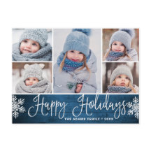 Natal Holly Rustic 5 FOTO Saudação Po Feriado