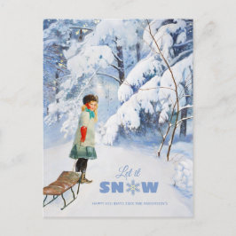 Cartão Postal Natal Jenny Nyström Deixe nevar CC0118