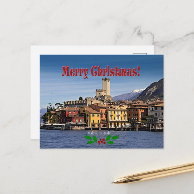 Cartão Postal Natal - Malcesine, Itália (Frente/Verso In Situ)