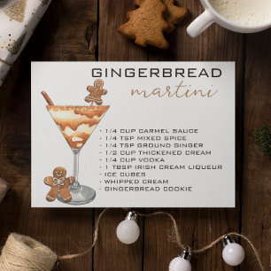 Cartão Postal Natal Martini Cocktail Receita Gingerpão