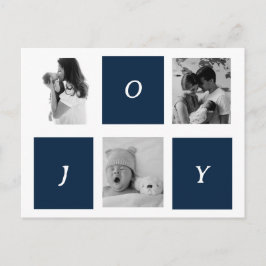 Cartão Postal Natal mínimo | Foto simples em preto e branco