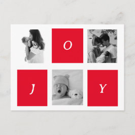 Cartão Postal Natal mínimo | Foto simples em preto e branco