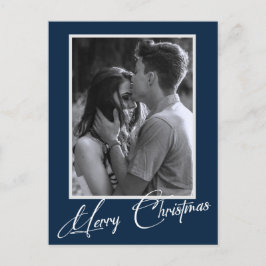 Cartão Postal Natal mínimo | Foto simples em preto e branco