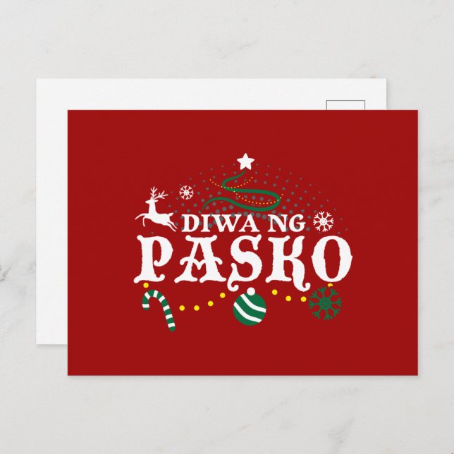 Cartão Postal Natal nas Filipinas - Diwa ng Pasko (Frente/Verso)