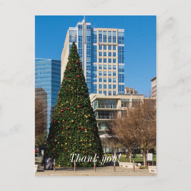 Cartão Postal Natal no Centro de Dallas (Frente)