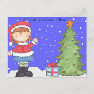 Cartão Postal Natal Obrigado Pode ser personalizado