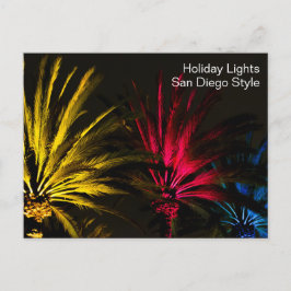 Cartão Postal Natal Palm Tree Holiday San Diego