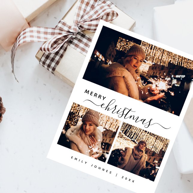 Cartão Postal Natal para a Colagem de Fotos Moderna 3 (Criador carregado)