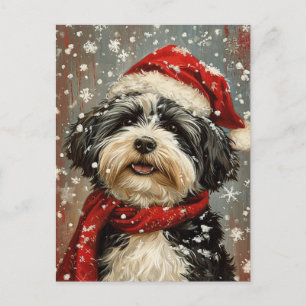 Cartão Postal Natal para cães do Havanês