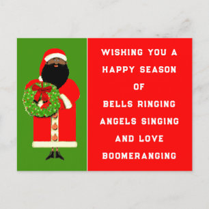 Cartão Postal Natal para Papais noeis bonitos