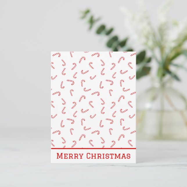 Cartão Postal Natal Personalizado de Cana de Açúcar (Em pé/Frente)