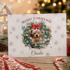 Cartão Postal Natal Personalizado para Animais de Estimação com 