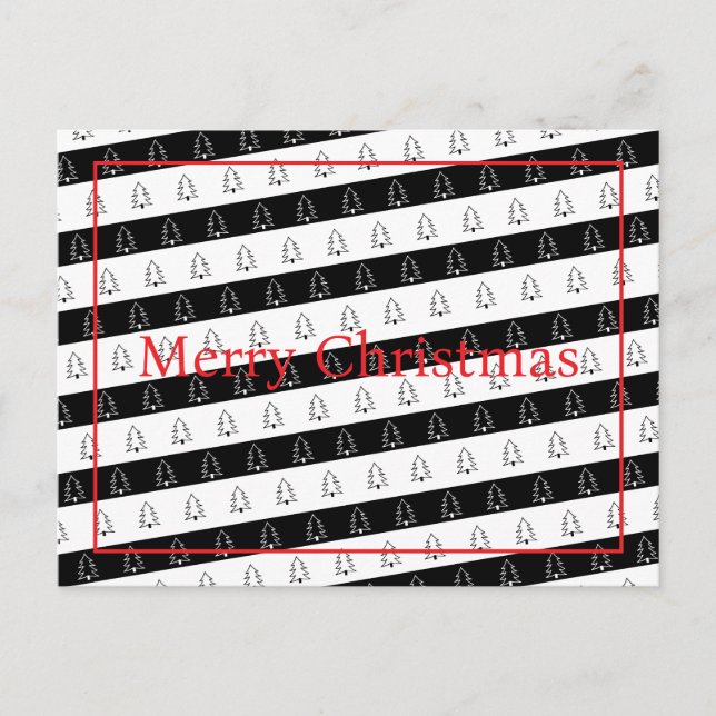 Cartão Postal Natal Preto e Branco (Frente)